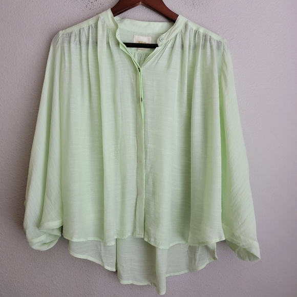 Maeve Brynna Buttondown in Green size S NWT - Picture 3 of 7